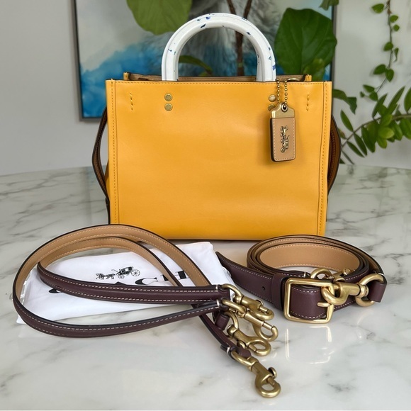 Coach Rogue 25 in Buttercup With Recycled Handles C7619 Shoulder Crossbody Bag - Picture 1 of 16